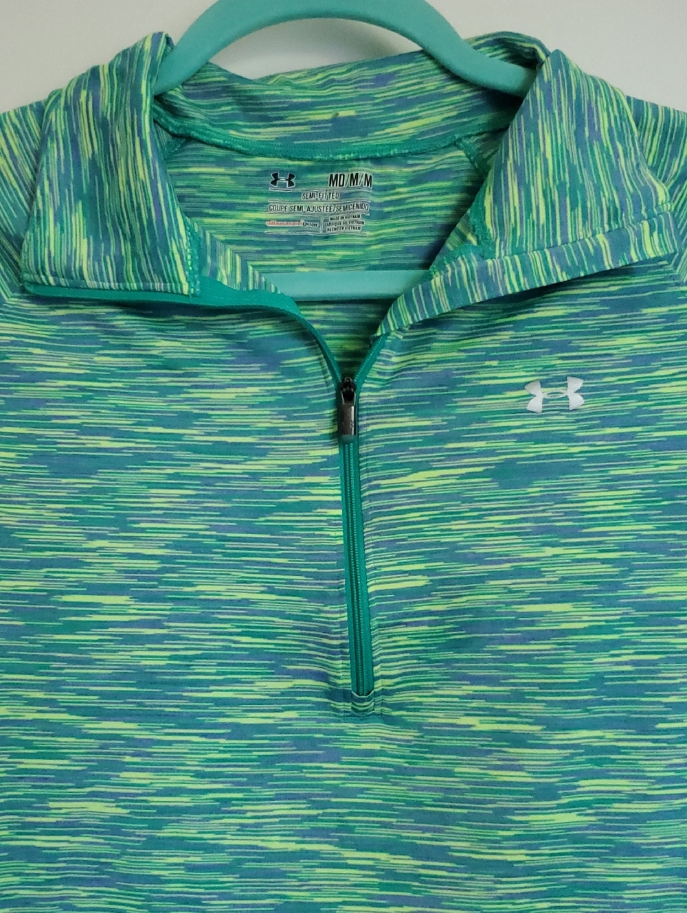 Under Armour Green Space-Dye 1/4 Zip Pullover MD/M/M